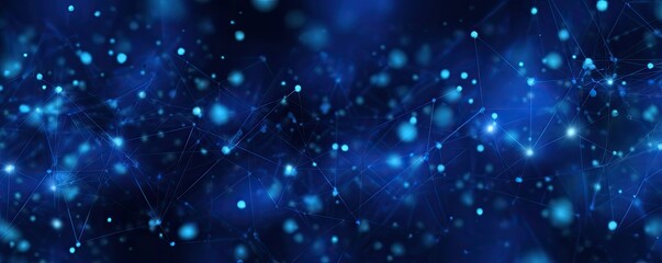 Obraz premium Illuminating a Blue Abstract Space Digital Connectivity and Art in Aerial Network Aesthetics