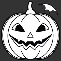 Halloween. Halloween Icon Set. Halloween set clipart vector. Halloween Flat Design Icon Set. Set of Halloween Pumpkins Silhouette. Halloween cartoon vector