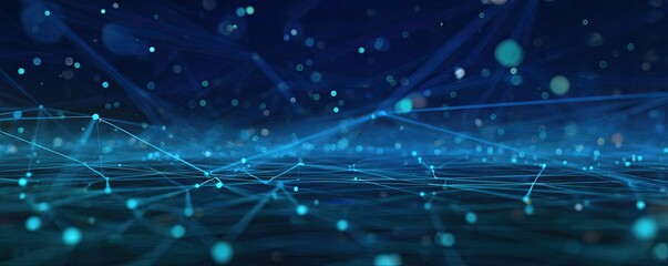 Virtual Space Graphic Design Exploring Dynamic Viewpoints and Glowing Connections in Connectivity