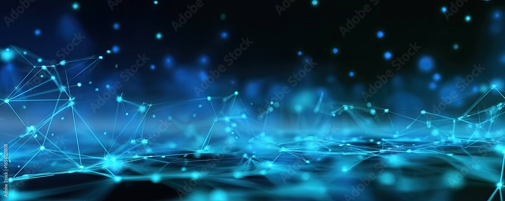 Aufkleber digital network event virtual space background art tech environment abstract viewpoint blue glow con