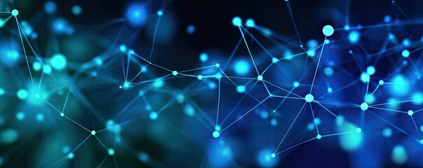 Visualizing Data Flow Digital Network Abstract Environment Technology Blue Glow Concept