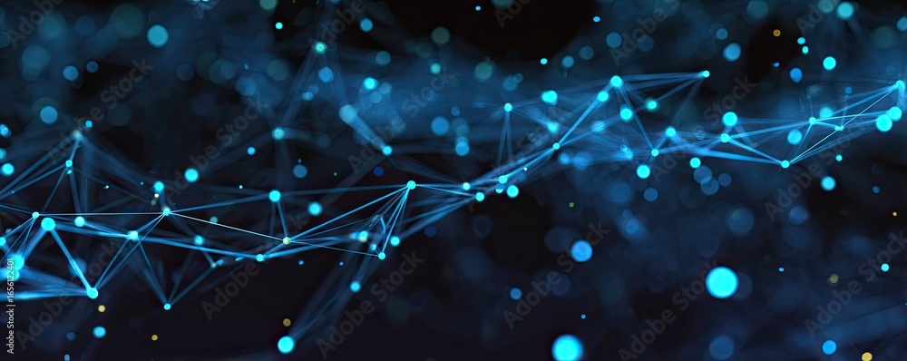 Aufkleber digital network visualization abstract environment image background technology concept glowing art s