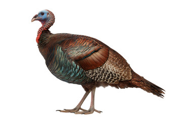 Wild turkey, vibrant plumage.