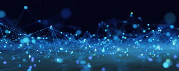 Exploring Digital Network Dynamics A Futuristic Abstract Art Perspective on Virtual Space Connectivity