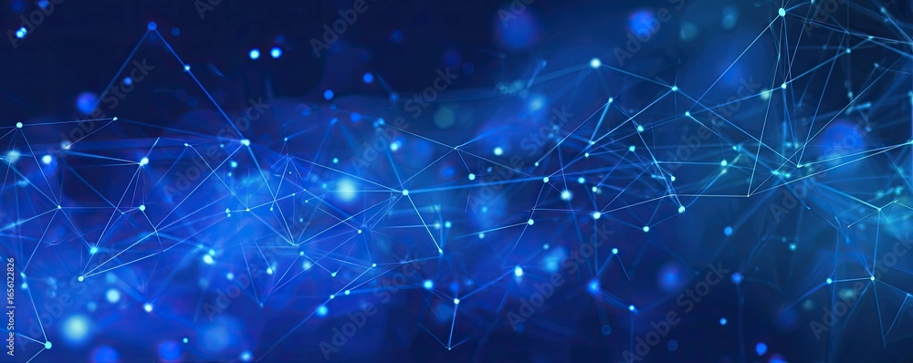 Aufkleber illuminating digital networks abstract art in a virtual technological environment