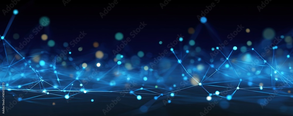 Aufkleber glowing concept of digital connectivity visualizing a futuristic virtual space network environment