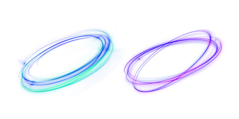 Abstract swirl blue light line shine speed ellipse effect background circle circular design digital energy flash frame futuristic