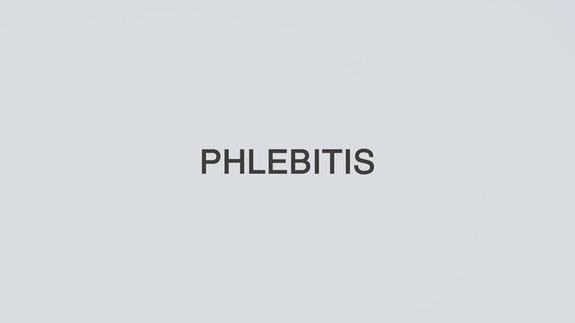 Phlebitis stethoscope concept illustration illustrative word text medicine diagnosed with hand holding stethoscope on white background for vein inflammation awareness