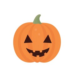 Naklejka premium Smiling Jack-o'-lantern Halloween illustration