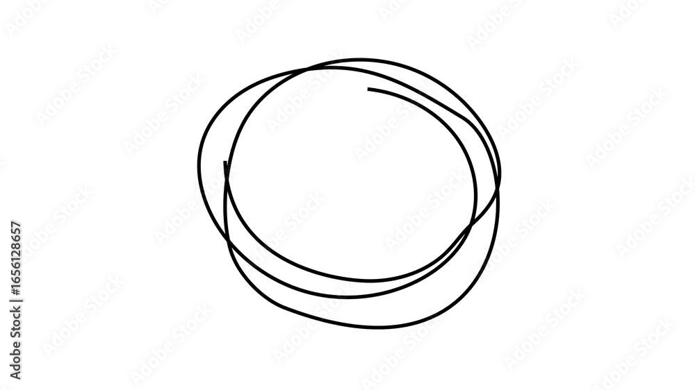 Poster animation of a single line drawing of a frame. continuous contour movement of a frame. continuous vi