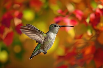 Fototapeta premium Hummingbird hummingbird hovering animal.