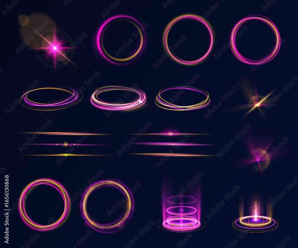 Poster line curve motion speed neon effect light blue wave abstract futuristic background bright design vec