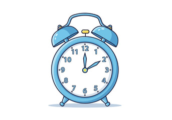 A blue vintage alarm clock showing approximately 1010, representing time management and punctuality