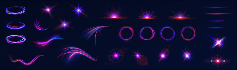 Speed motion line neon effect light blue wave abstract futuristic background bright design vector illustration modern glow