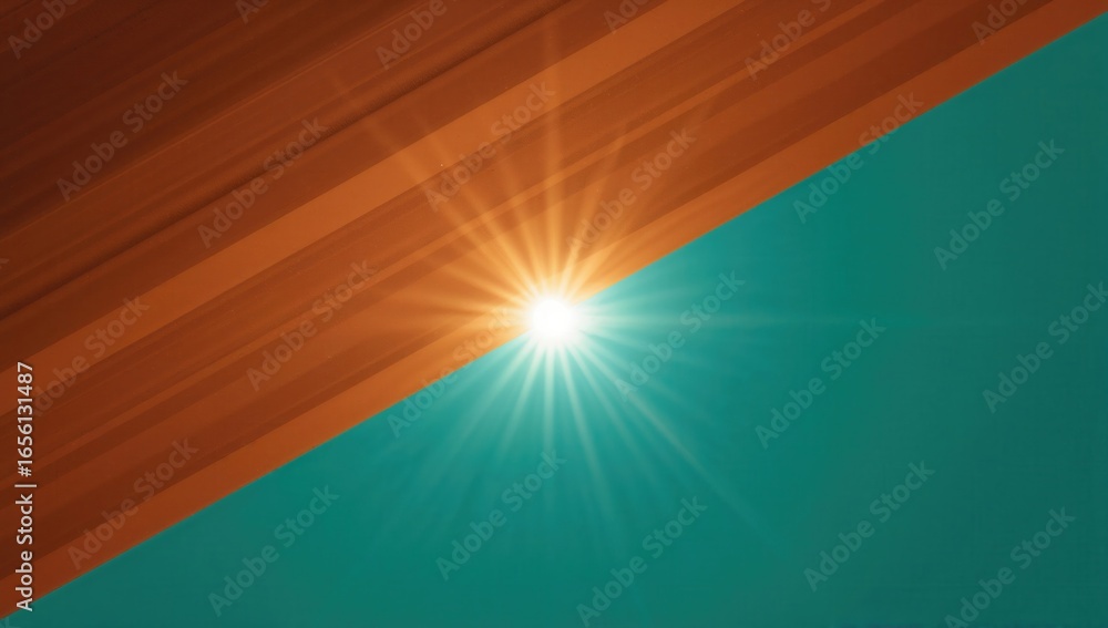 Poster stunning abstract background featuring radiant light beams emerging from a split color design with e