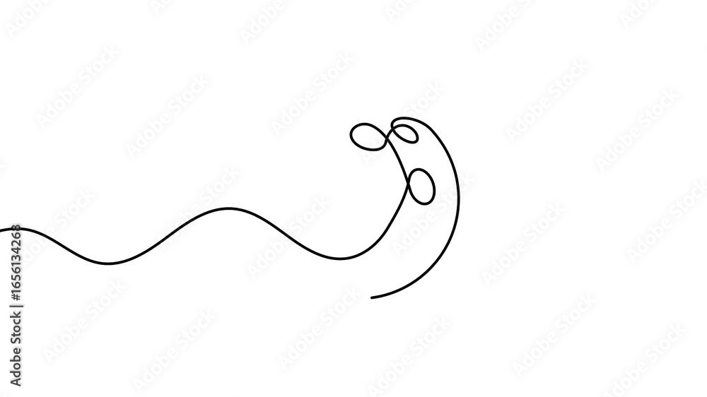 Poster animation of a single line drawing of a bowling ball. continuous contour motion of a bowling ball. c