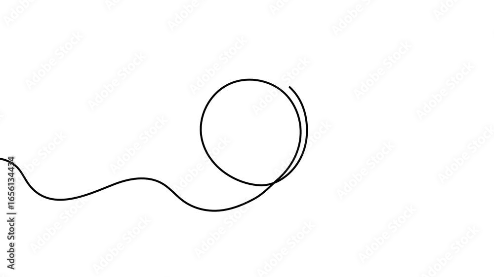 Poster animation of a single line drawing of a location pin. continuous contour movement of a location pin.