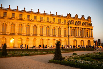 coucher de soleil, Château de Versailles, Yvelines, 78, France