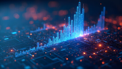 Obraz premium Synthetic Projections Merging AI and Quantum Intelligence - 49