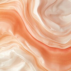 Square Wellness Retreat Background with Sunset Peach and Pearl White for Therapeutic Calm