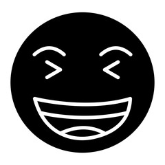 Grinning Squinting Face Icon
