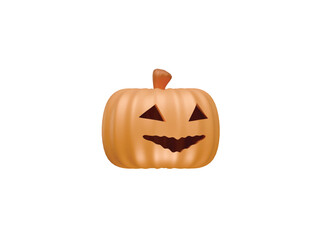 scary pumpkin icon 3d illustration render