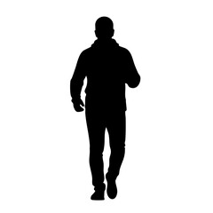 silhouette of a young man