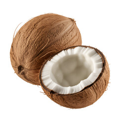 coconut on white background.