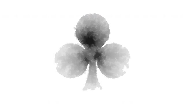 Club appearing as if ink has bled onto paper

