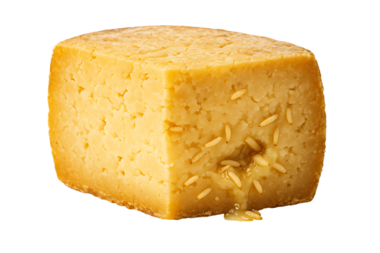 cheese with maggots. old. Casu Marzu