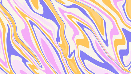 Abstract background with colorful waves. Vector psychedelic pattern in trendy retro 60s, 70s, 90s style  © Olga Tsikarishvili