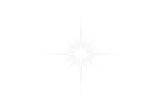 Transparent realistic glowing shiny star burst rays diamond sparkle bright flare flash sunlight ray beam shine effect sparkle light isolated background