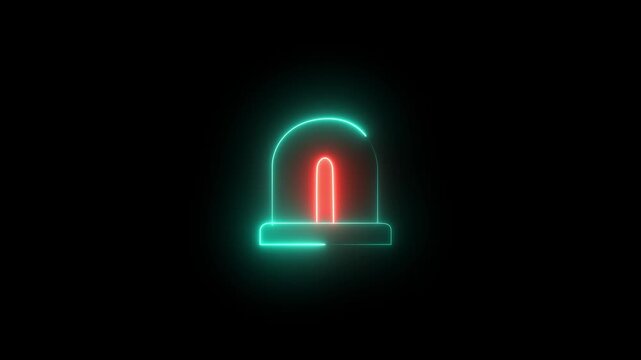 fleshing strobe lights from an emergency vehicle. flashing warning light, siren , polish. emergency services, ambulance spot light background 4k animation....