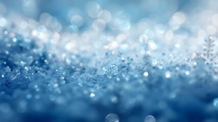 Abstract blue shimmer with icy glitter and cool white bokeh creating a winter celebration vibe - Powered by Adobe