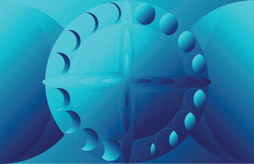 Abstract blue gradient geometric background. Vector illustration