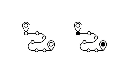 Road Map icon design with white background stock illustration