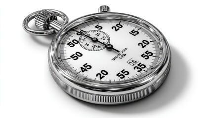 Close-up of a silver stopwatch