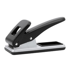 Black and silver office hole puncher isolated