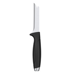 Specialty cheese knife with black handle isolated