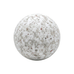 Sphere with a white granite stone texture