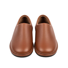 Pair of men's brown leather loafers
