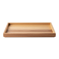 Empty natural wooden serving tray for the kitchen