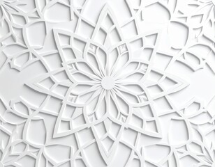 Abstract White Floral Pattern Design