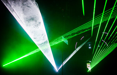futuristic lights. Cyberpunk background. Abstract lasers  glowing lines  neon lights  abstract...