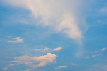 夏の空　夕暮れの時の空と雲91