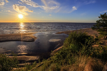 Sunset at the beach Saulkrasti, latvia