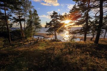 Sunset at the beach Saulkrasti, latvia