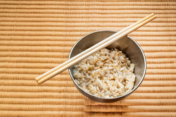 玄米粥　typical Japanese rice dish (porridge)