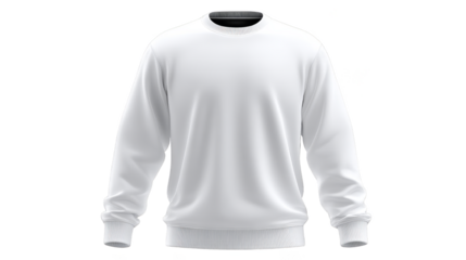 A comfortable and stylish white knit sweater with a contrasting black collar a classic long sleeved pullover garment perfect for cold autumn or winter weather fashion and casual daily wear.