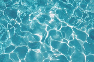 Fototapeta premium Abstract aqua ripples, sun-dappled water surface